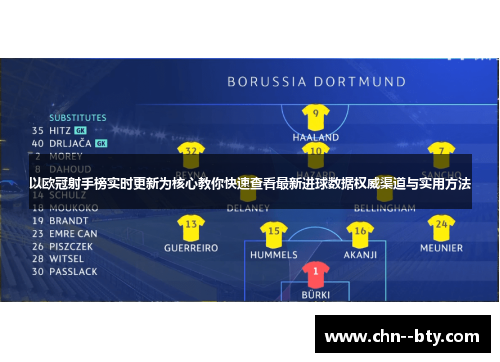 以欧冠射手榜实时更新为核心教你快速查看最新进球数据权威渠道与实用方法